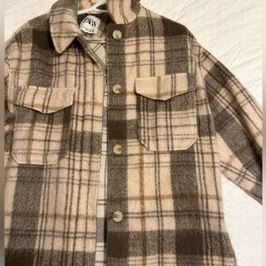 Zara Shacket plaid  size M